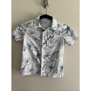 Baby Gap Floral Hawaiian Button Up Shirt Toddler Boys 5